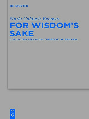 cover image of For Wisdom's Sake